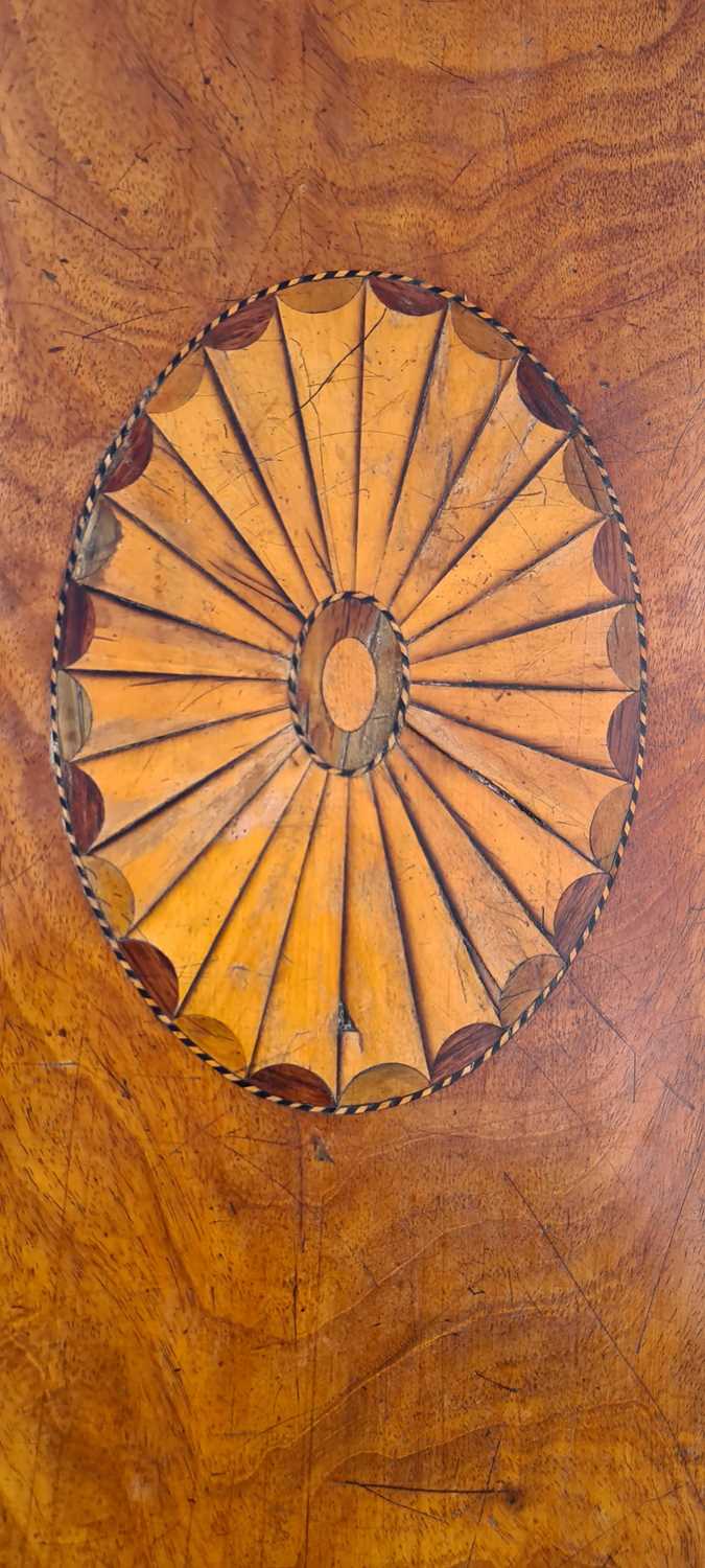 A George III mahogany inlaid and marquetry pembroke table - Image 5 of 14