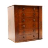 A mahogany entomologist or collector’s table cabinet,