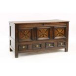 An oak coffer,