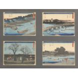 A collection of five Japanese woodblock prints,