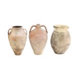 A group of three earthenware vessels