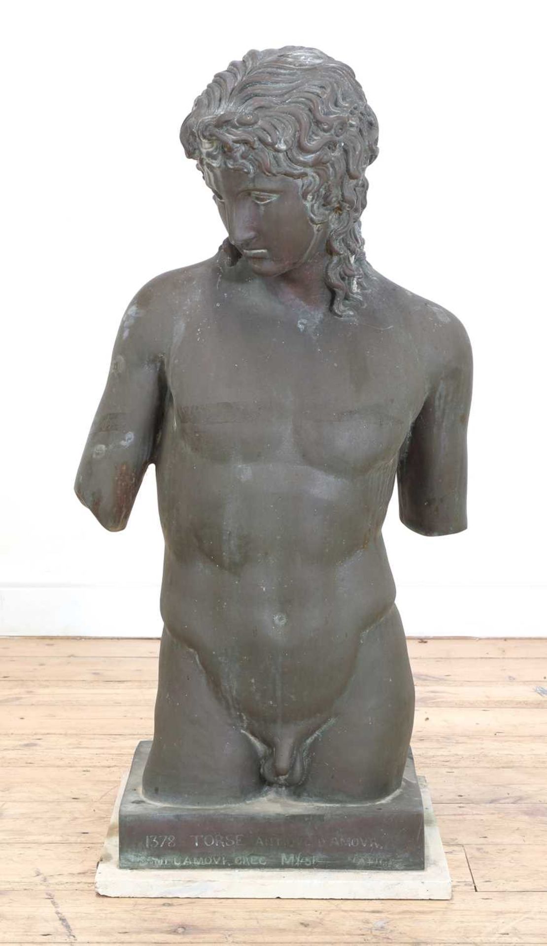 A cast bronze bust of Eros or Amour,