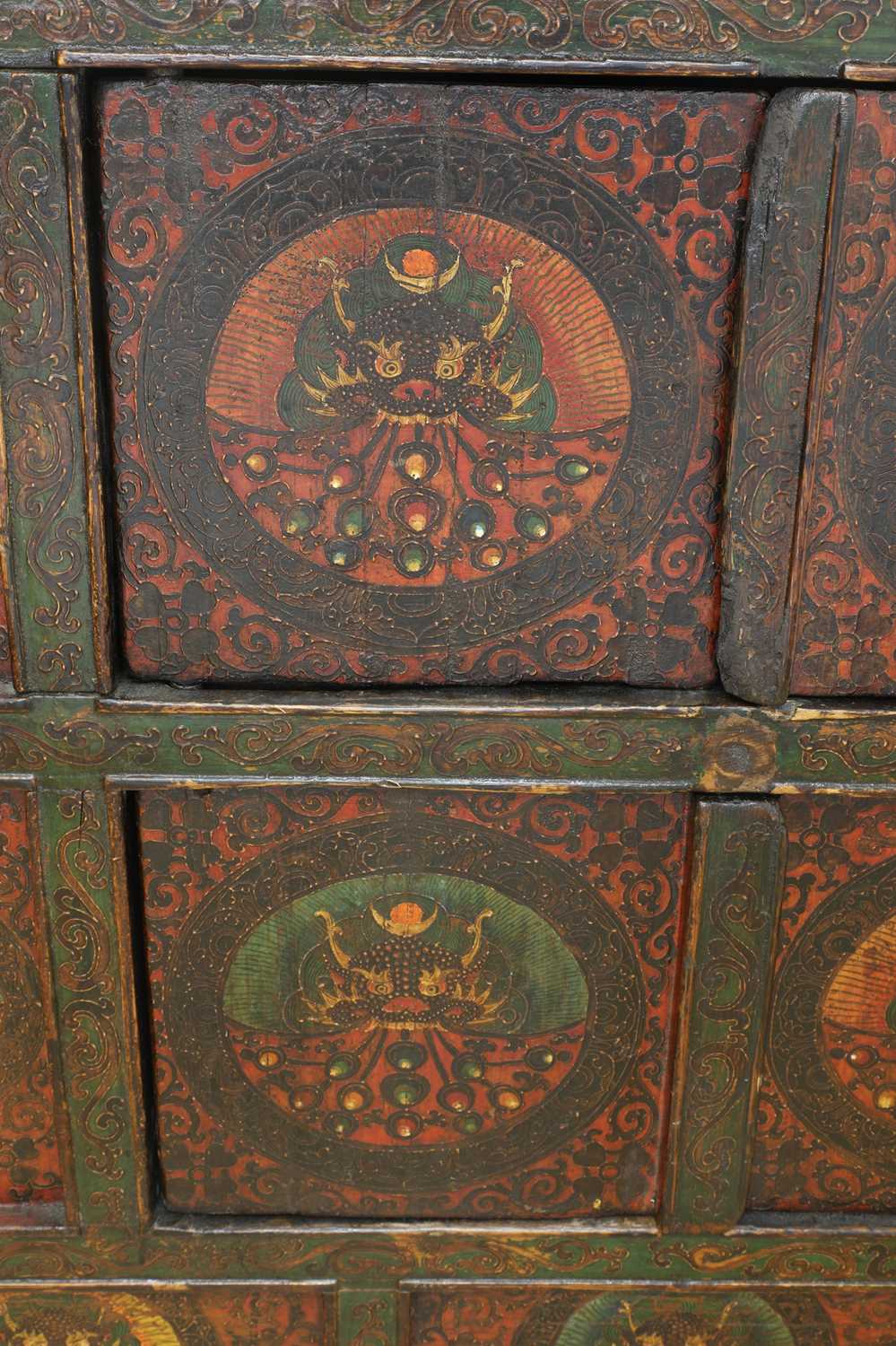 A Tibetan Buddhist altar cabinet, - Image 5 of 6