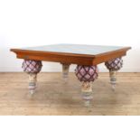 A cherrywood 'Train' dining table,