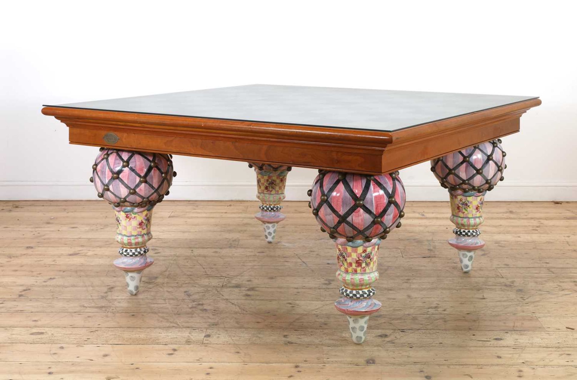 A cherrywood 'Train' dining table,