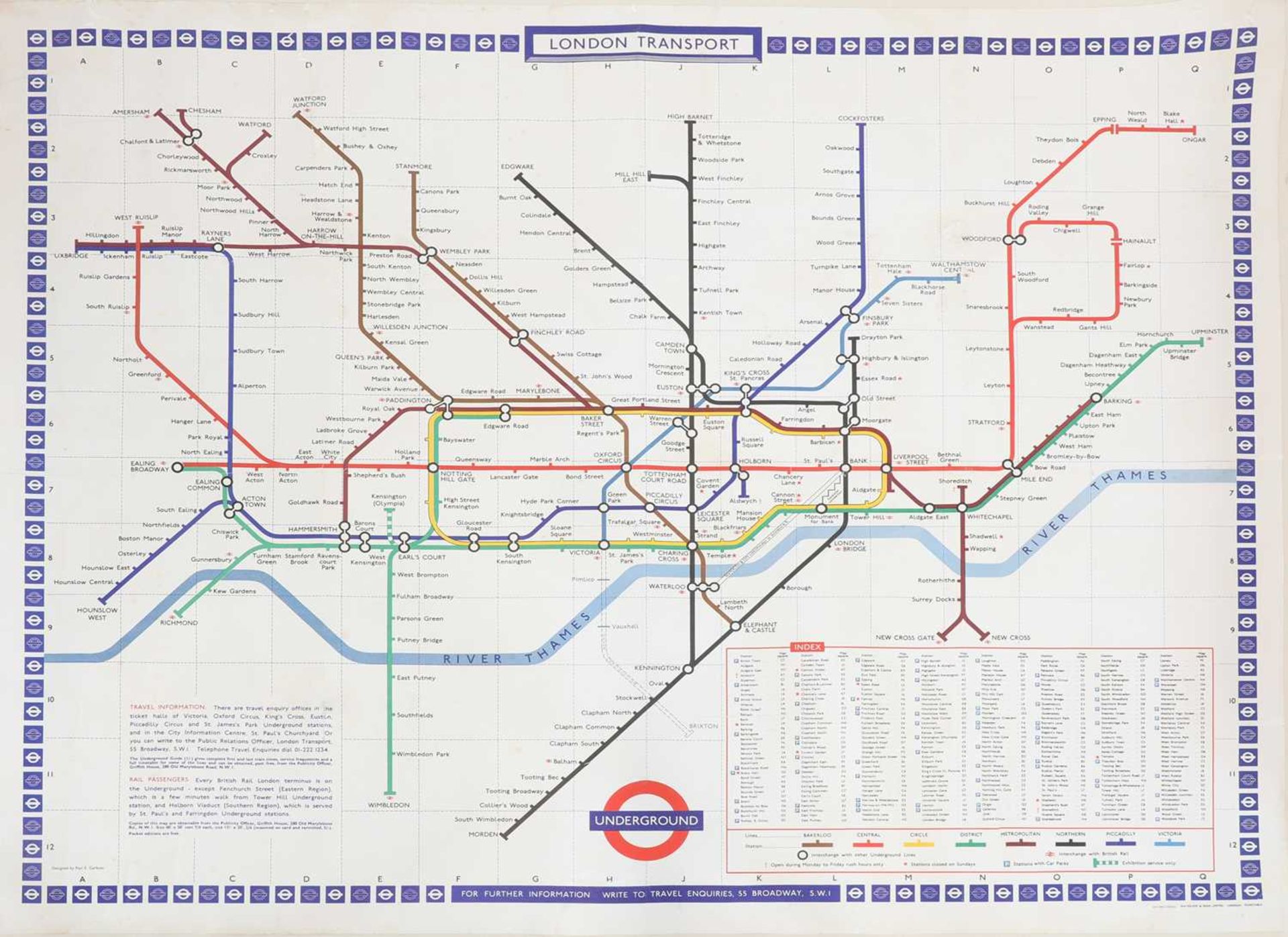 A London Underground station map,