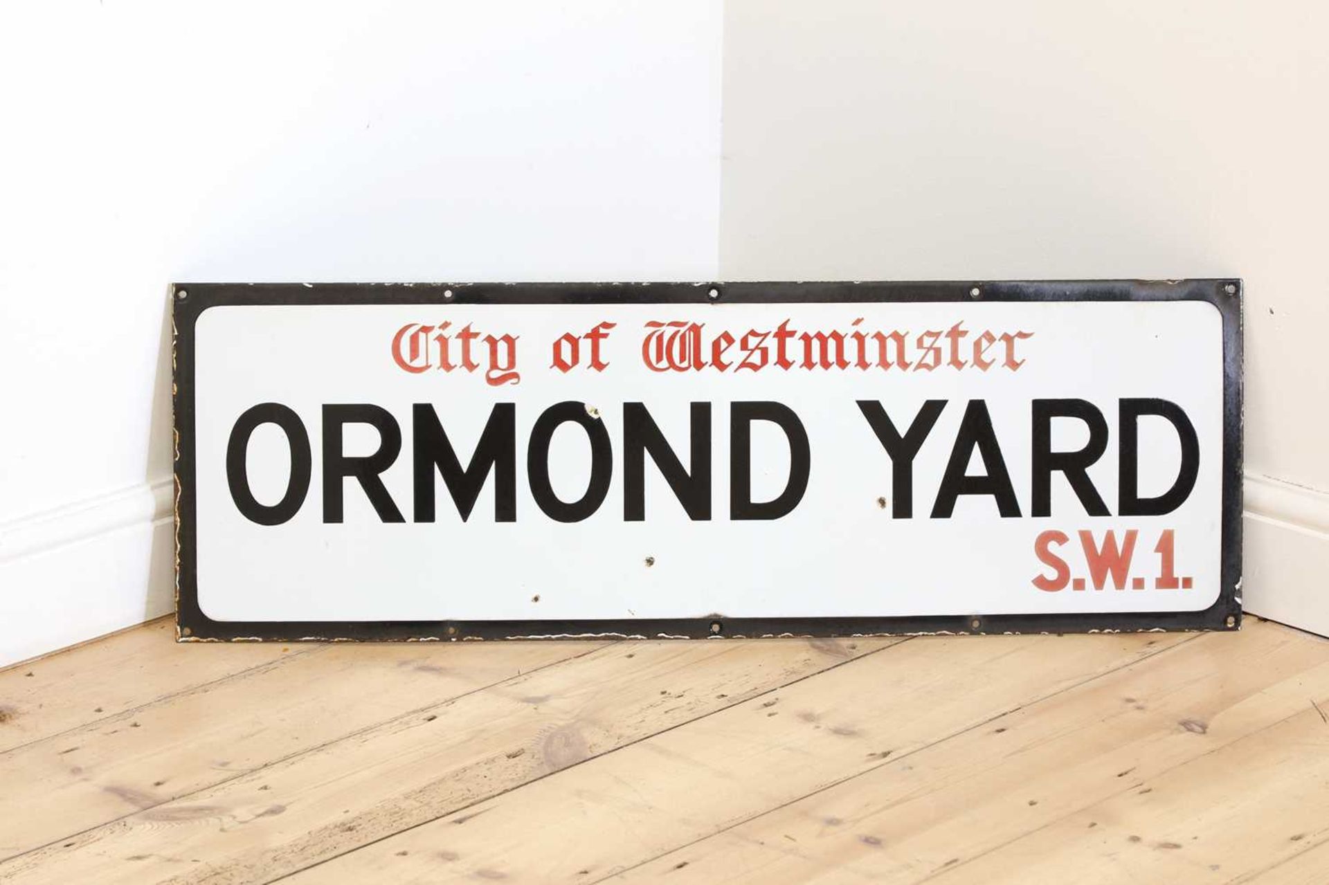 An enamelled London street sign,