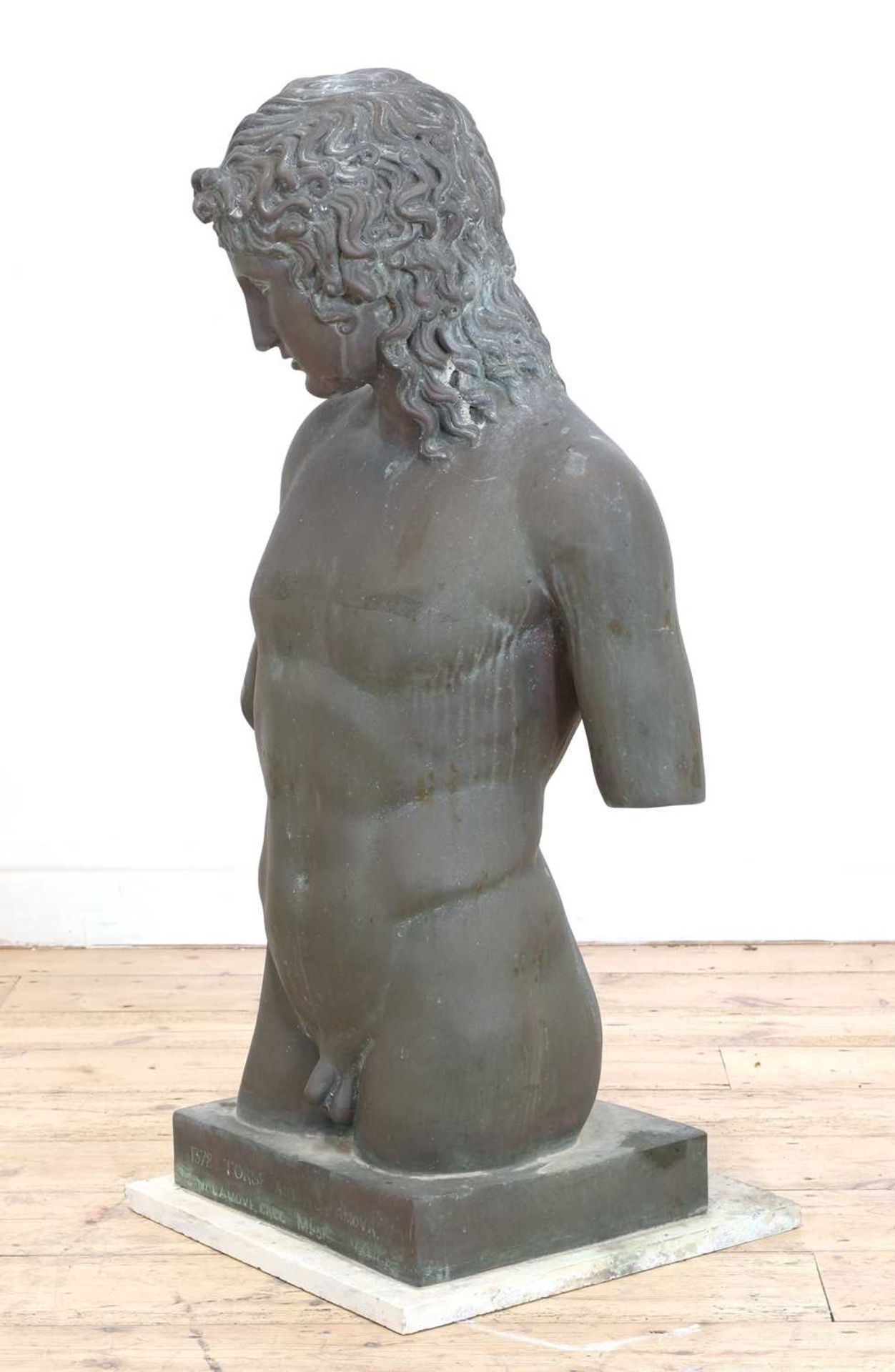 A cast bronze bust of Eros or Amour, - Image 2 of 4
