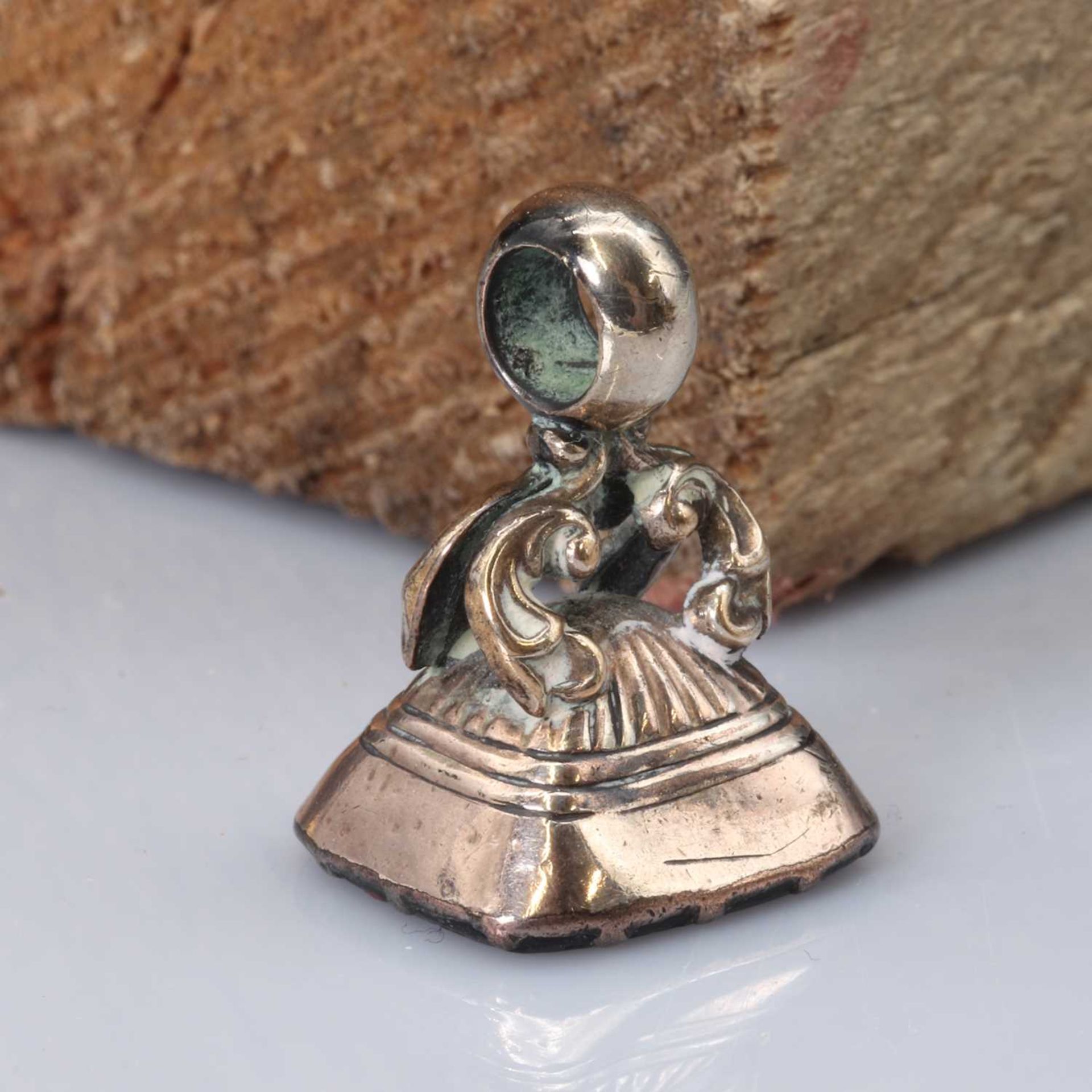 A Victorian white metal fob seal, - Image 3 of 3