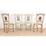 A set of four 'Flower Basket' dining chairs,