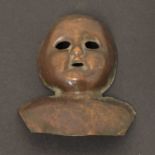 A Victorian copper wax doll's mould,