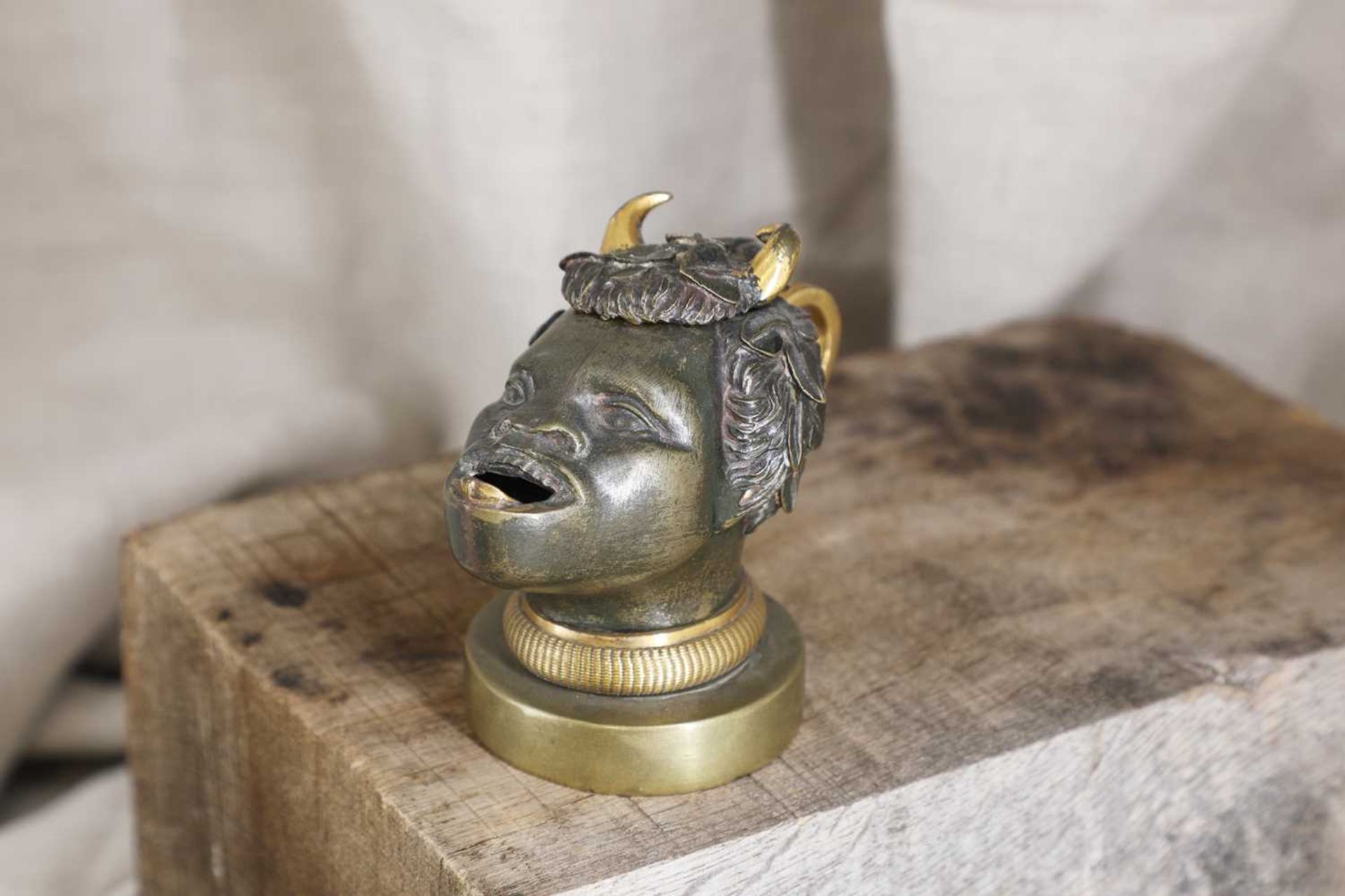 A grand tour gilt-bronze oil lamp, - Image 3 of 4