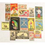 A collection of sixteen matchbook proofs,