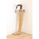 An aluminium prosthetic leg,