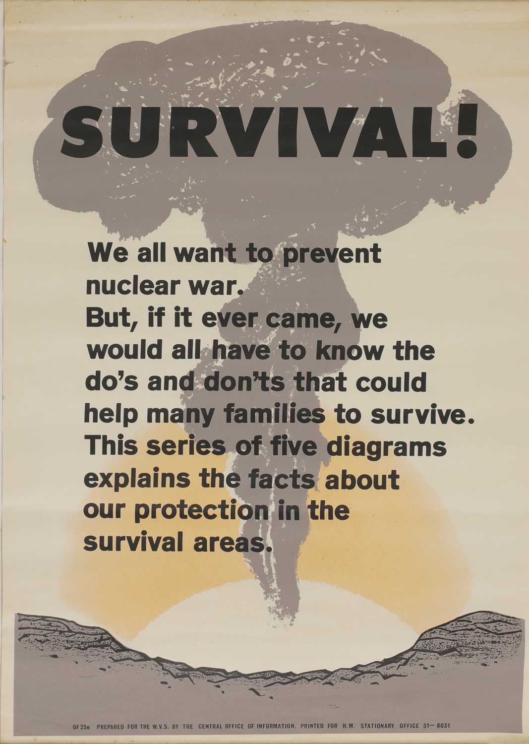 A rare set of eight Civil Defence posters,