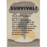 A rare set of eight Civil Defence posters,
