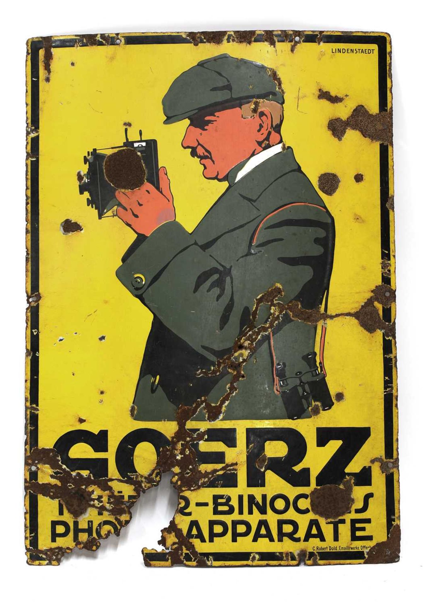 A German enamel advertising sign,