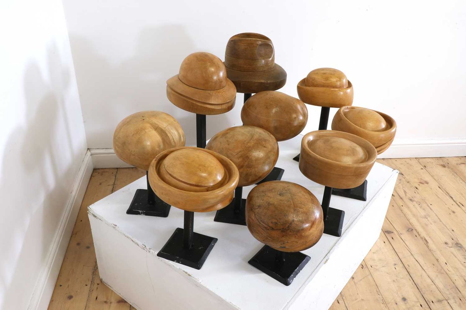 A collection of ten milliner's blocks, - Image 2 of 3