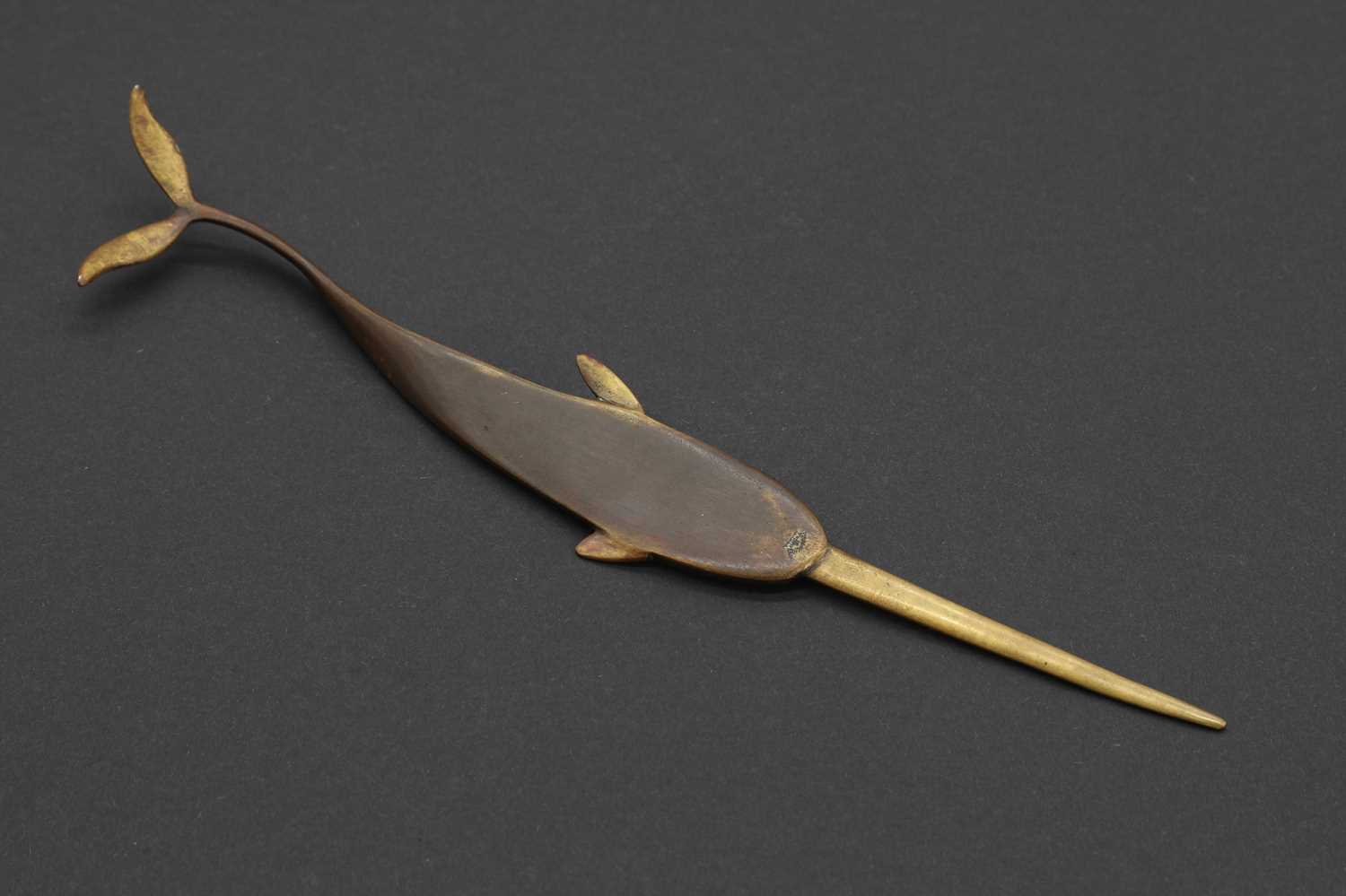 An Art Deco novelty bronze letter opener, - Image 2 of 2