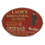 A hand-painted 1940s-style advertising sign,