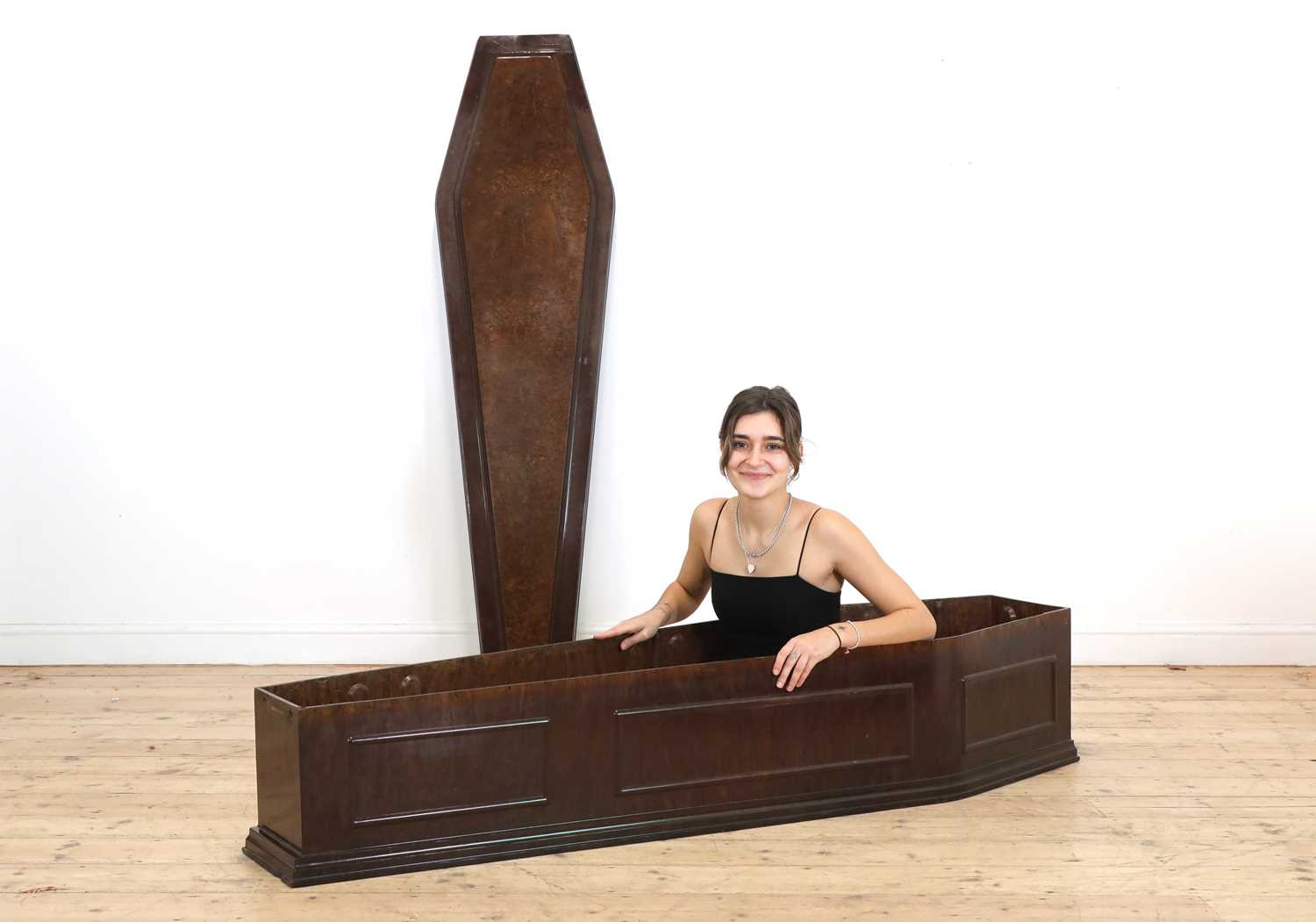 A rare full-sized Bakelite coffin,