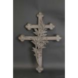 A cast bronze Cross of Lorraine,