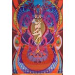 A psychedelic blacklight poster,