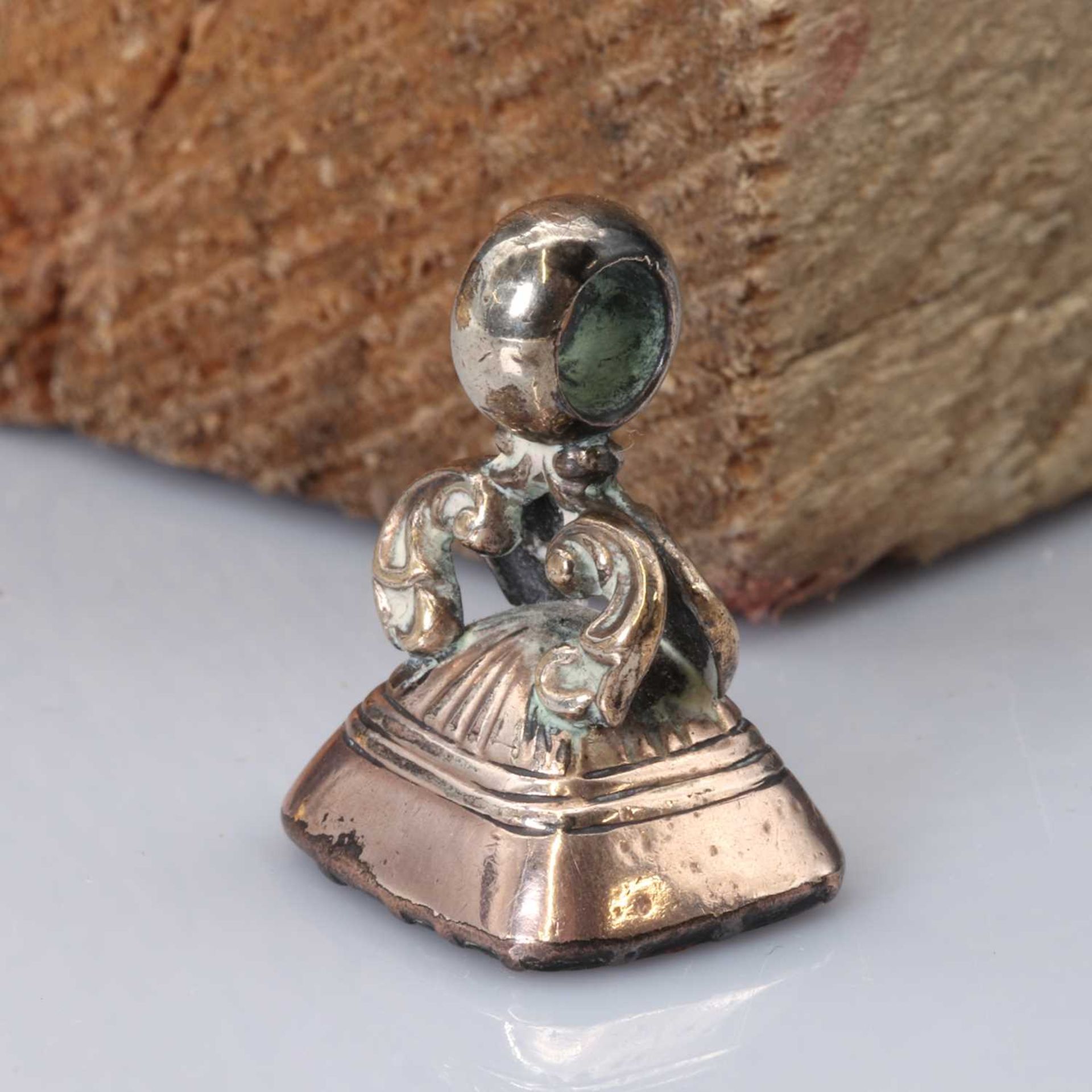 A Victorian white metal fob seal, - Image 2 of 3