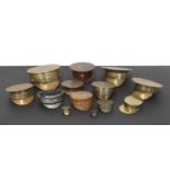 Thirteen various trench art snuff boxes,