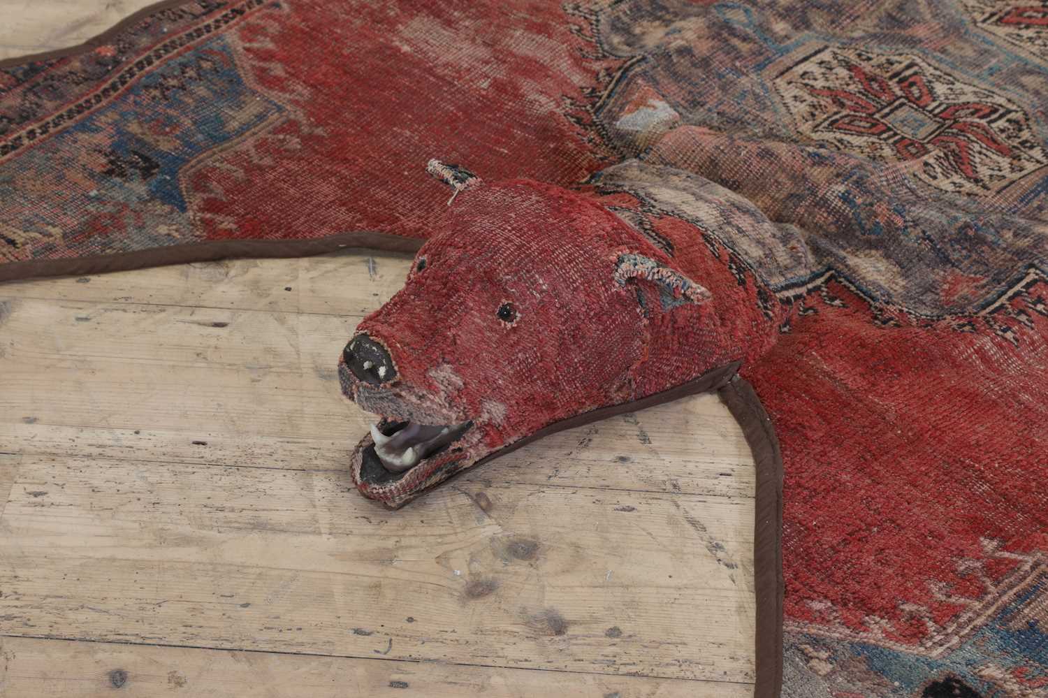 A Persian 'bear' rug, - Image 2 of 5