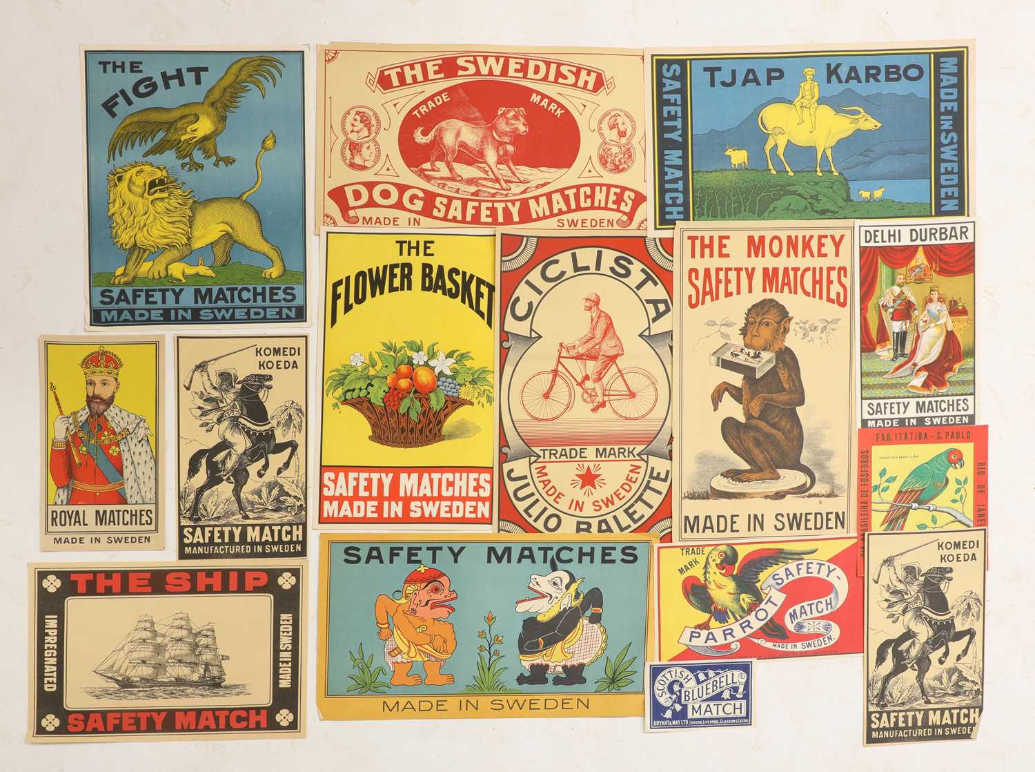 A collection of eighteen matchbook proofs,