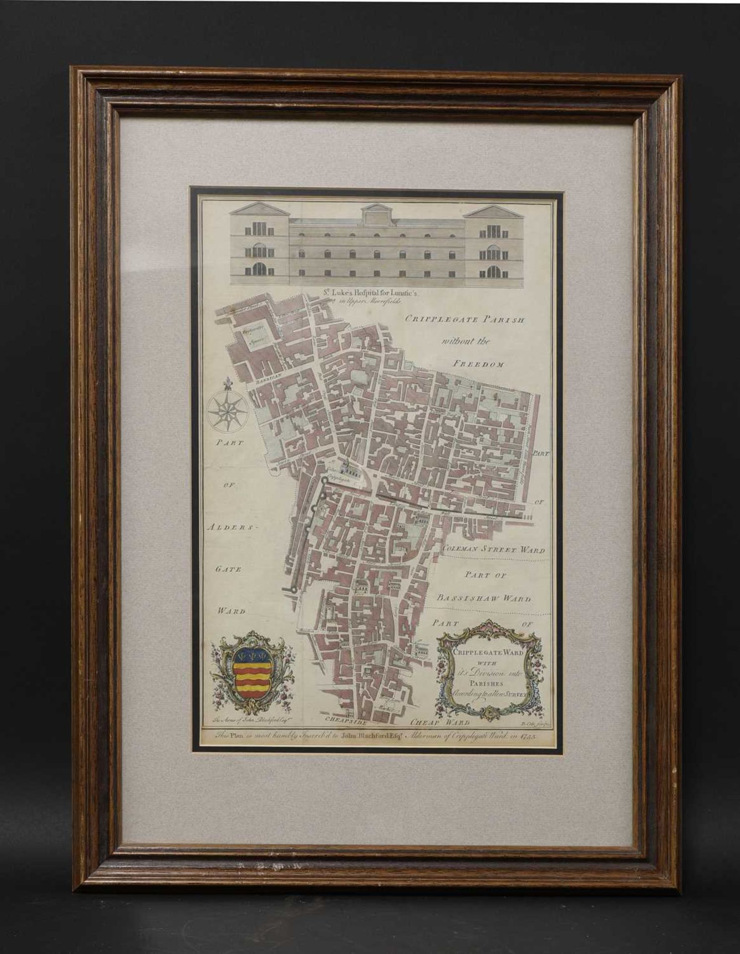 A map of St Luke's Hospital for Lunatics,