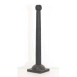 An unusual carved bog oak architectural hat stand,