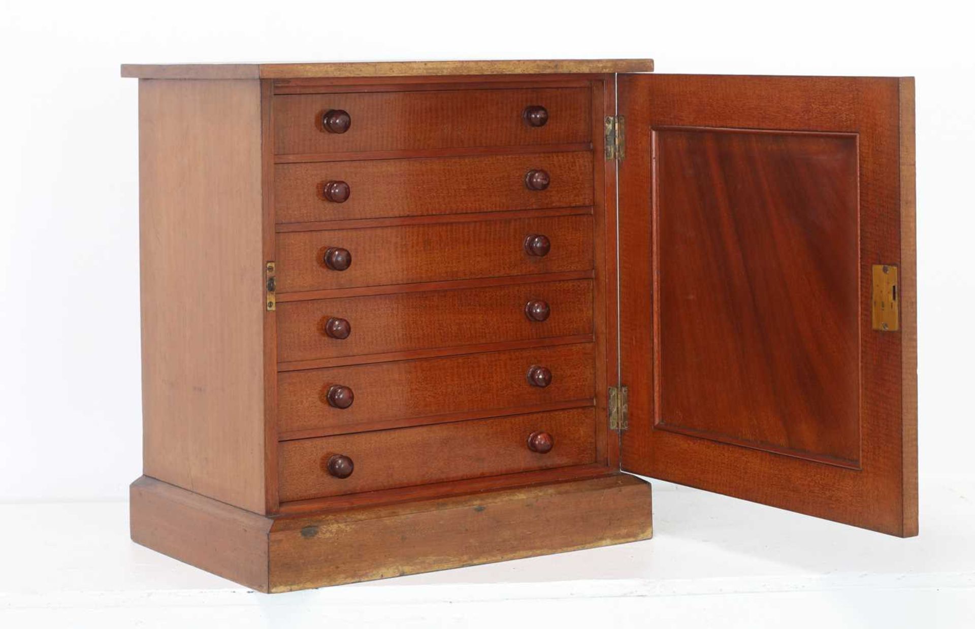 A Victorian mahogany entomology cabinet, - Bild 3 aus 3