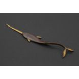 An Art Deco novelty bronze letter opener,