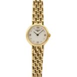 A ladies' 18ct gold Longines 'Prestige' quartz bracelet watch,