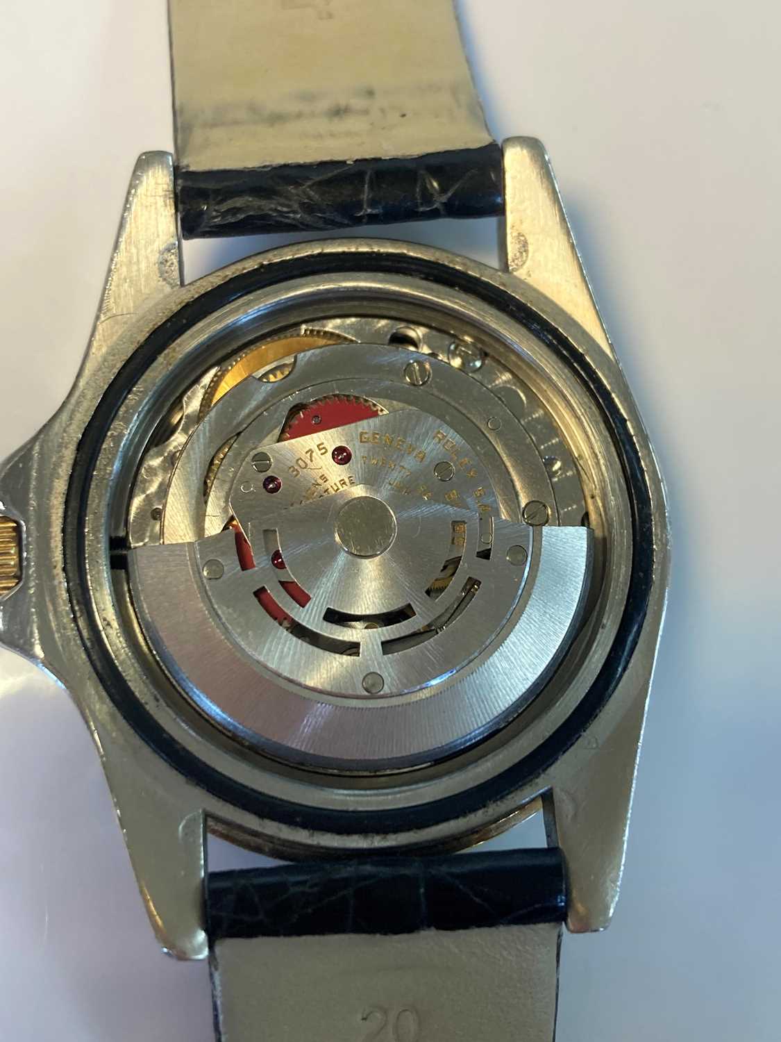 A gentlemen's bi-colour Rolex 'GMT-Master' automatic strap watch, c.1979, - Image 4 of 6