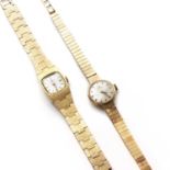 A 9ct gold ladies' Tissot mechanical bracelet watch,