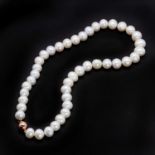 A single row cultured freshwater pearl necklace,