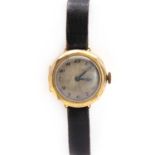 A 9ct gold ladies' mechanical strap watch,