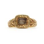 An early Victorian gold memorial ring,