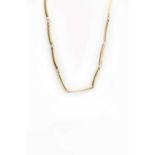 An 18ct gold panel necklace,