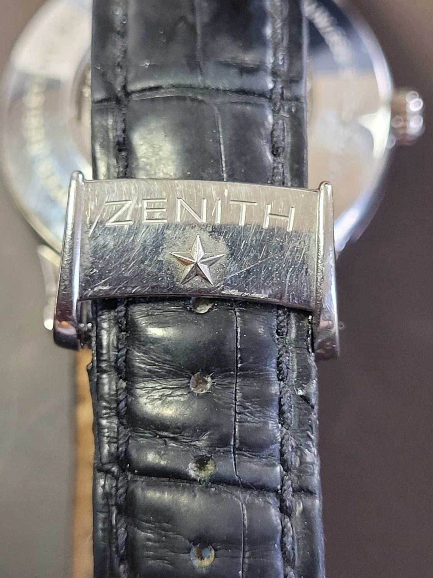 A gentlemen's stainless steel Zenith Class Elite automatic strap watch - Image 4 of 6