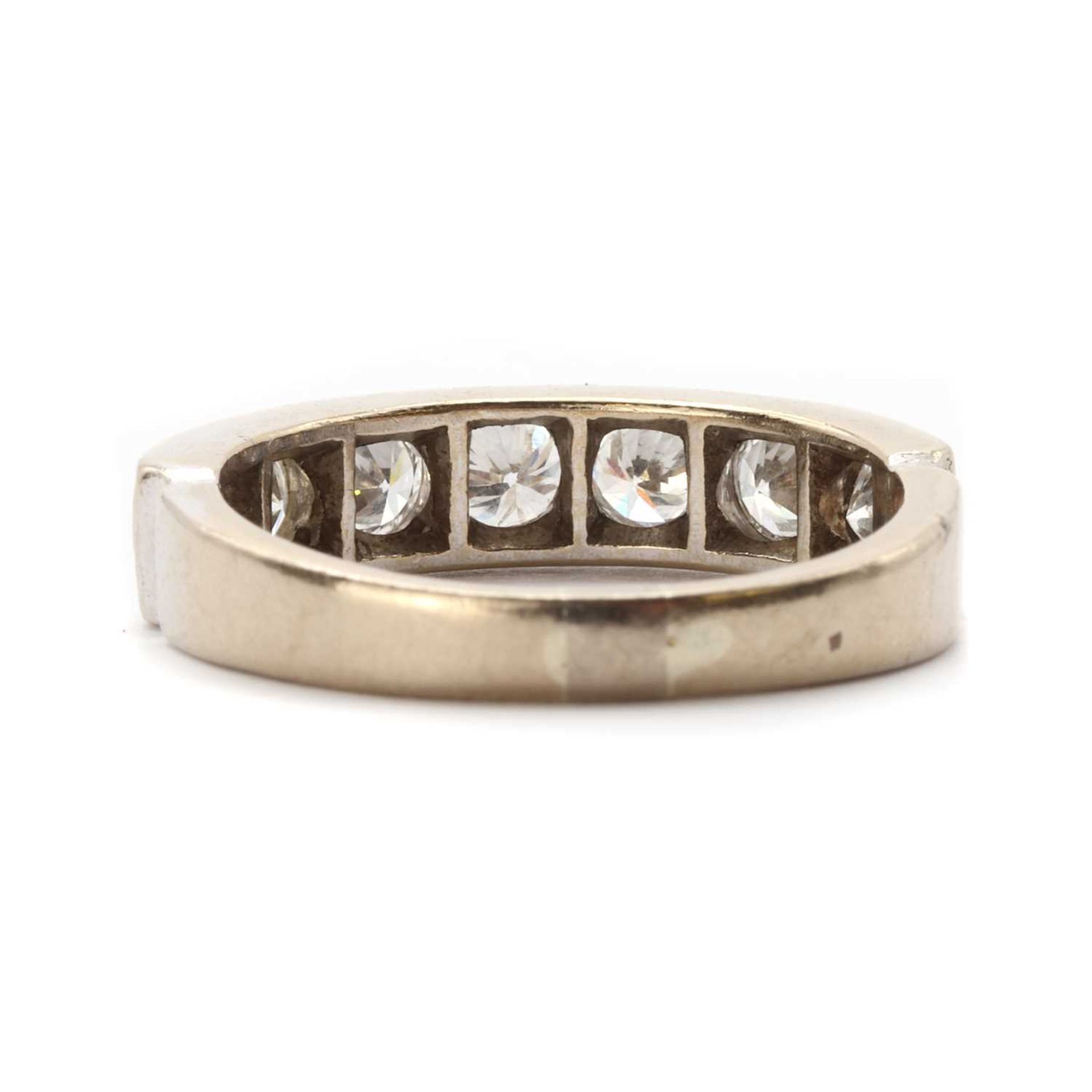 A white gold diamond half eternity ring, - Image 3 of 3