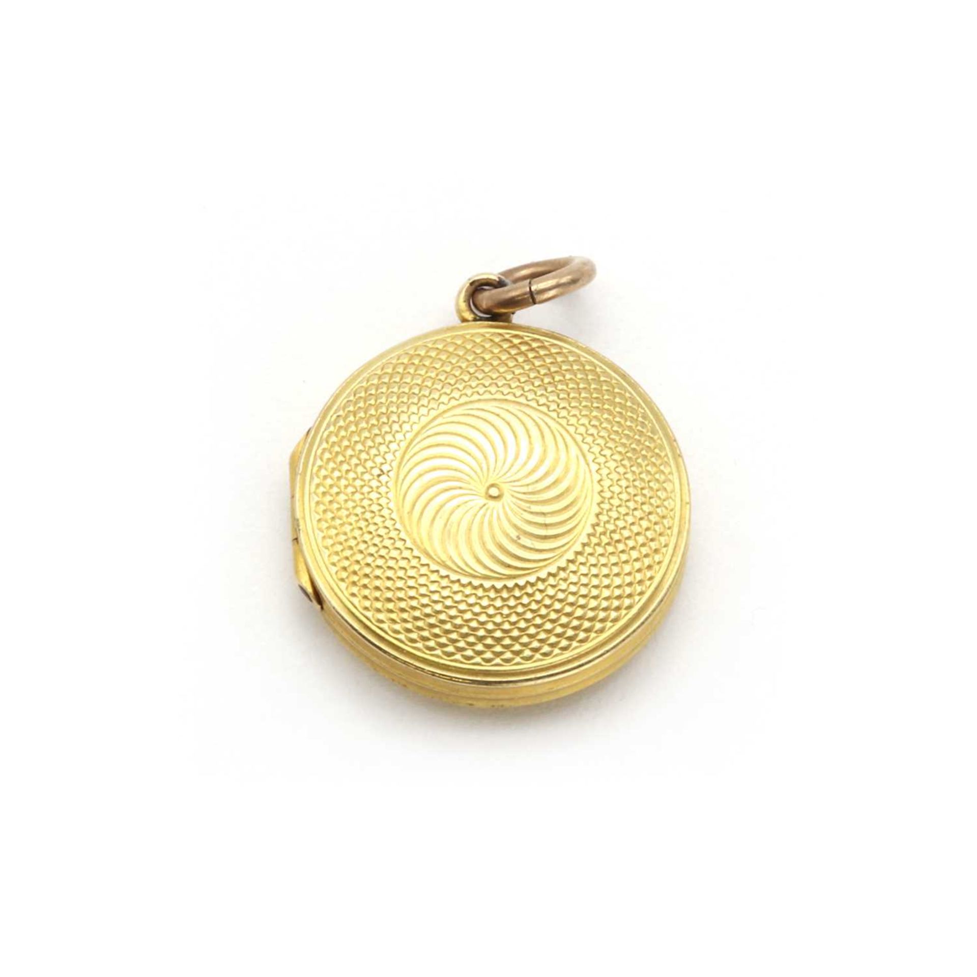 A gold memorial locket, - Bild 2 aus 3