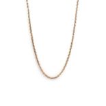 A gold faceted belcher link chain,