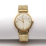 An 18ct gold Jaeger-LeCoultre mechanical bracelet watch,