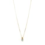 A 9ct gold Topaz and diamond necklace,