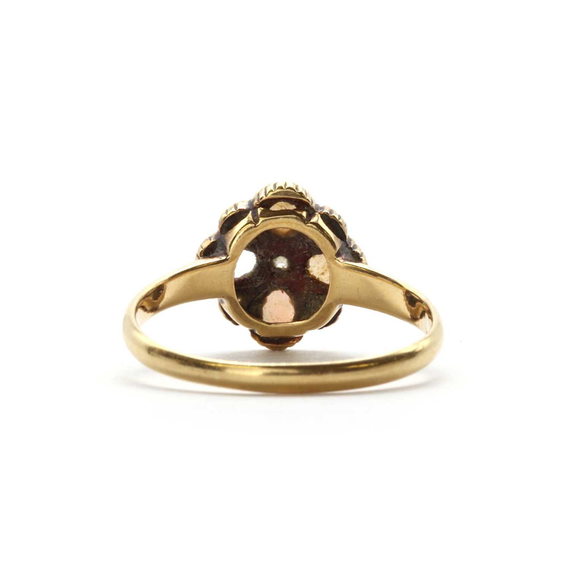 A Victorian 18ct gold opal and diamond ring, - Image 3 of 3