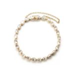 A 9ct gold cubic zirconia line bracelet,